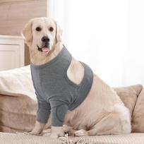 Breathable Dog Leg Sleeve Professional High Elasticity Anti-lick Sleeve Long Sleeve Polyester Dog Elbow Brace Joint Protection (Grey,S) pilka