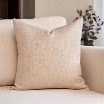 Luxurious Bohemian Textured Burlap Pillowcase in Solid Color for Sofa Decoration 40x40 (no pillow insert) smėlis