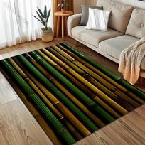 Multiple Sizes Bamboo Printed Carpet for Bedroom Living Room Bedside Sofa Floor Mat Modern Home Decor Area Rug Luxury Gift 40x60cm black