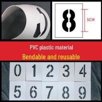 RYZH Hollow Number Spray Painting Stencil Plate 5cm black