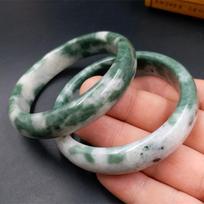 Nanyang Lushan Shou Xing Dark Green Calcite Jade Bracelet Inner diameter 57-58mm gray