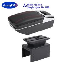 Armrest Arm Rest Storage Box For Vauxhall Opel Adam Astra J H G Corsa D C GTC Mokka x Insignia Centre Console A red line NO USB black