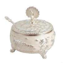 Alloy Spices Jar Sugar Container With Spoon And Lid Multiuse Seasoning Canister B03E