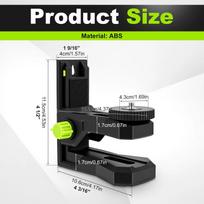 L-Shape Magnetic Bracket Base for Laser Level, 1/4''-20 Threaded Laser Level Tripod Stand 360° Horizaontal Ratation Height Adjus (as the picture,L Shape) black