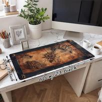 1PC map compass Large Durable Mouse Pad Suitable for Office Desks, Gaming Desktops.Non-Slip Back P25 30cmx60cm(11.8x23.6inch) brown