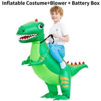 Vibrant Green Dinosaur Inflatable Costume For Halloween Celebration And Party Events Child 120-140cm green
