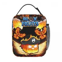 Blox Fruits Insulated Lunch Bags High Capacity Game Lunch Container Cooler Bag Tote Lunch Box Beach Travel Food Bag One Size orange