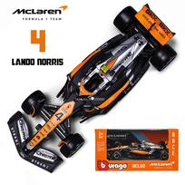 Bburago 1:43 Alloy car model 2023 McLaren F1 Team MCL60 4# Lando Norris 81# Oscar Piastri Formula One Alloy Super Toy Die cast black