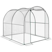 Sodo tunelinis šiltnamis, Balkoninis šiltnamis augalams ir daržui su PVC danga, Ritininiu užtraukiamomis durimis ir plieniniu rėmu, 2x2,5x2m 250 x 200 x 200 cm