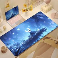 HD Printing Cool Hollow Knight Silksong Mouse Pad Table Mats Computer Mousepad Company Big Desk Mat XXL Large PC Gamer Mousepads 30cmx60cm(11.8x23.6inch) gray