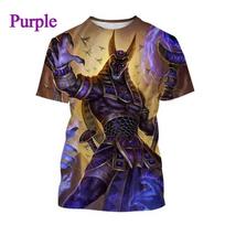 Grim Reaper Anubis Tee Shirts 3D Printed Ancient Egyptian God T Shirt Eye of Egypt Pharaoh Fashion Harajuku Short Sleeve T-shirt S black