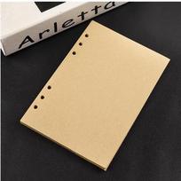 A5 A6 A7 Crocodile Color 6 Ring Binder PU Clip-on Notebook Leather Loose Leaf Notebook Cover Notebooks Journal Stationery (as the picture,A7) beige