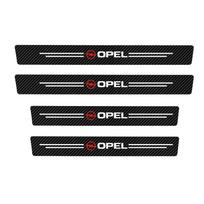 4Pcs High Quality Carbon Fiber Car Door Sill Protector Threshold Stickers For Opel Mokka Corsa Meriva Zafira J Car Wheel Hubcap Hy4 black