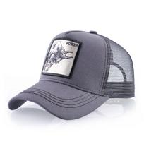 K Baseball Caps Men Snapback Hip Hop Trucker Cap With Embroidery Bull Patch Four Seasons Breathable Mesh Trucker Hat For Women gray