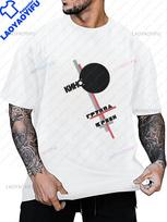 Rock Band Kino Viktor Tsoi Y2K Trumpomis Rankovėmis Unisex Marškinėlio Raštas T-shirt Tiek Unisex, Tiek Unisex S black