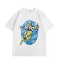 Cherub Shrek Funny Meme T Shirts High Quality Oversized T-shirt Men Women Casual Cotton Short S XS white