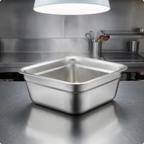 Kvadratinis nerūdijančio plieno praustuvas, tvirtas komunalinis kriauklės dubuo maisto ruošimui ir 20CM Solid Basin gray