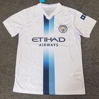 Manchester City išvykos sirgaliaus marškinėliai trumpomis rankovėmis Futbolo marškinėliai Vyrams Žieminiai Small gray