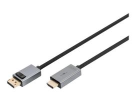 Digitus 4K DisplayPort Adapter Cable, DP - HDMI Type A | DB-340202-018-S | 1.8 m