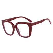 Sexy Vintage Anti Blue Light Blocking Optical Cat Eye Glasses Women Luxury Brand Designer Myopia Prescription Eyewear Frame raudona