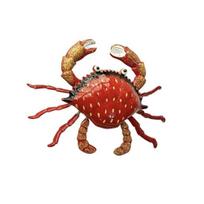 Imituotas krabas šaldytuvo magnetas, judančios jungtys, realistiškas, namų, biuro, virtuvės spintelės, šaldytuvo magnetinis, 3D krabo dekoracija, ornamentas B brown