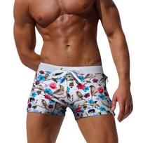 Men's Swim Trunks Surf Quick Dry Fashion Zipper Shorts Beach Pocket Swimsuit M balta