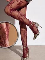 5Pcs Women'S Floral Lace Fishnet Tights Multi Color Sheer Mesh Pantyhose Sexy High Stretch Stockings For Party Club One Size brown