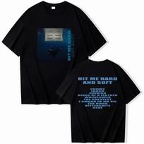 Hit Me Hard and Soft Billie Men's and Women's High Quality T-shirt O-Neck Short Sleeve Shirts Fans Gift S įvairiaspalvis