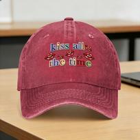 Harrys Styles Kiss All The Time Casual Baseball Cap For Unisex Summer Hunting Camping Trucker Hat Trendy Breathable Snapback Cap One Size brown