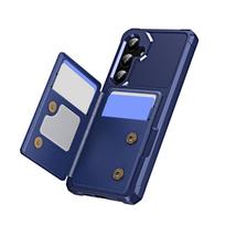 For Samsung Galaxy S22 S21 Ultra Note 20 S10E Wallet Case with Card Slot, Folio Flip RFID Blocking Protective Cover with Stand For Galaxy S10 mėlyna