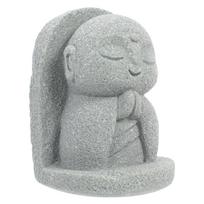 Japanese Jizo Buddha Statue Mini Sandstone Sculpture Zen Garden Fish Tank Decoration Meditation Focus Feng Shui Living Room China Mainland white