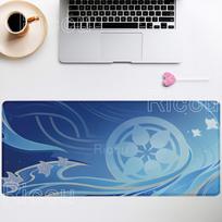 Genshin Impact Varesa Ganyu Yumemizuki Mizuki Character Pattern card Game Mouse Pad Large Computer Keyboard ESports Desk Mat LockEdge 400x800x2mm gray