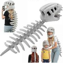 Plush Dino Outfit, Dino Skeleton Plush, 3D Outfit Dinosaur Skeleton Costume with Spine Extension, Realistic Dinosaurs Spine Costumes for Cosplay Props 1PCS