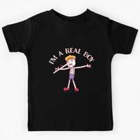 Shrek Pinocchio Im A Real Boy Kids T-Shirt 150 white