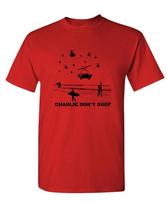CHARLIE DON'T SURF - Unisex Cotton T-Shirt Tee Shirt 3XL brown