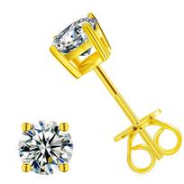 3mm-10mm Klasikiniai Moissanite Auskarai su Sraigtiniu Užsegimu Prabangūs Papuošalai 925 Sterlingas Sidabro VVS Moissanite Deimantiniai Auskarai Vyrams Moterims white