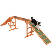 Agility Dog Ramp, Course, Non-Slip, Weatherproof, Wood, 335 x 55 x 60 cm, Orange 335 x 55 x 60 cm oranžinė