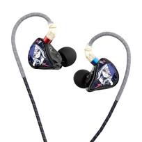The CVJ Vivian (with microphone) wired IEM earphones feature imported acoustic filter sponge + composite resin diaphragm + 3D digital embossed
