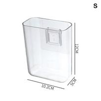 Transparent Wall Storage Box Wall-mounted No Punch Bedside Racks Cosmetic Hanging Wall Mounted Organizer Storage Box S white