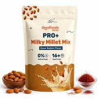 Doodhvale Farms PRO+ Milky Millet Mix, Kesar Badam Flavor, High Protein Powder, 16+ Superfoods, Zero Refined Sugar, 200g