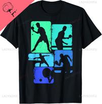 Table Tennis Ping Pong Youth Unisex Kids Boys Tshirt Streetwear Clothing Personalized Clothing Cotton Tee Camisas 4XL blue