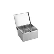 Rustproof Nonrust Steel Spice Box With Partitioned Sections Stable Base For Efficient Cooking And Baking Needs