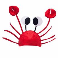 1Pc Cute Red Festival Costume Christmas Red Lobster Hat Funny Lovely Crab Hat Adult Children Party Cap Children Gift raudona
