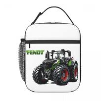 Fendt Tractor Insulated Lunch Bag for Women Kids Portable Food Boxes Thermal Lunch Box Tote One Size gray