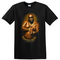 Rick Ross Portrait T Shirt Hip Hop Rap Icon Artwork Tee Style 3XL brown