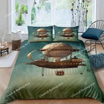 Hot Air Balloon Duvet Cover Set King Queen Full Size Polyester Comforter Cover For Kids Boys Girls Bedding Set With Pillowcase 135x200cm gray