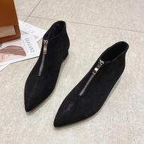 Madingi Madingi Batai Moterims Žieminiai Batai Smailus Pirštas Moteriški Ankle Boots Seksualūs Ponios vakarėlio Batai Kvadratiniai Kulniukai Juodi Mėlyni 35 juoda