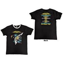 Boston Unisex Ringer T-Shirt: US Tour '87 (Back Print) 2XL black