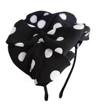 Sophisticated Stylish Hair Hoop Versatiles Muslins Comfortable Headpiece for Fashionable Women balta/juoda