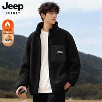 JEEP SPIRIT Vyriška žieminė striukė su storu vilnos pamušalu M black